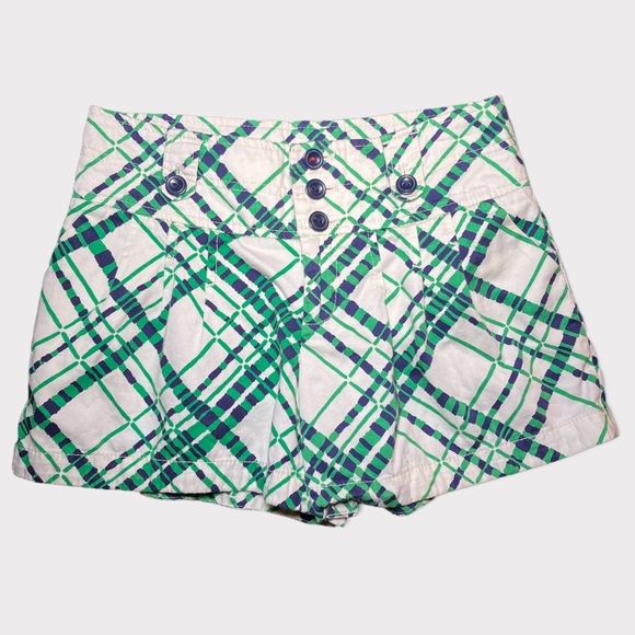 Anthropologie Womens hei hei Shorts Size 0 Multicolor Green White Geometric - Picture 10 of 16